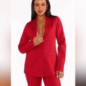Show Me Your MuMu Red Blazer Sleek blazer size medium